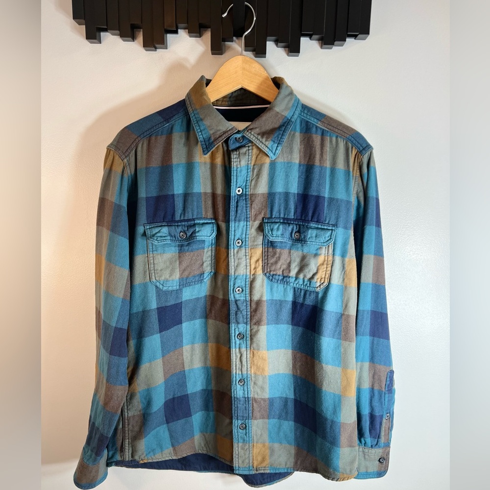 Denver Hayes Vintage Style Flannel Shirt Fully Lined Size Large 100% Cotton